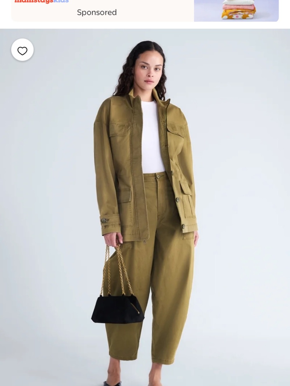 Scoop Utility Field Jacket in Olive for Women